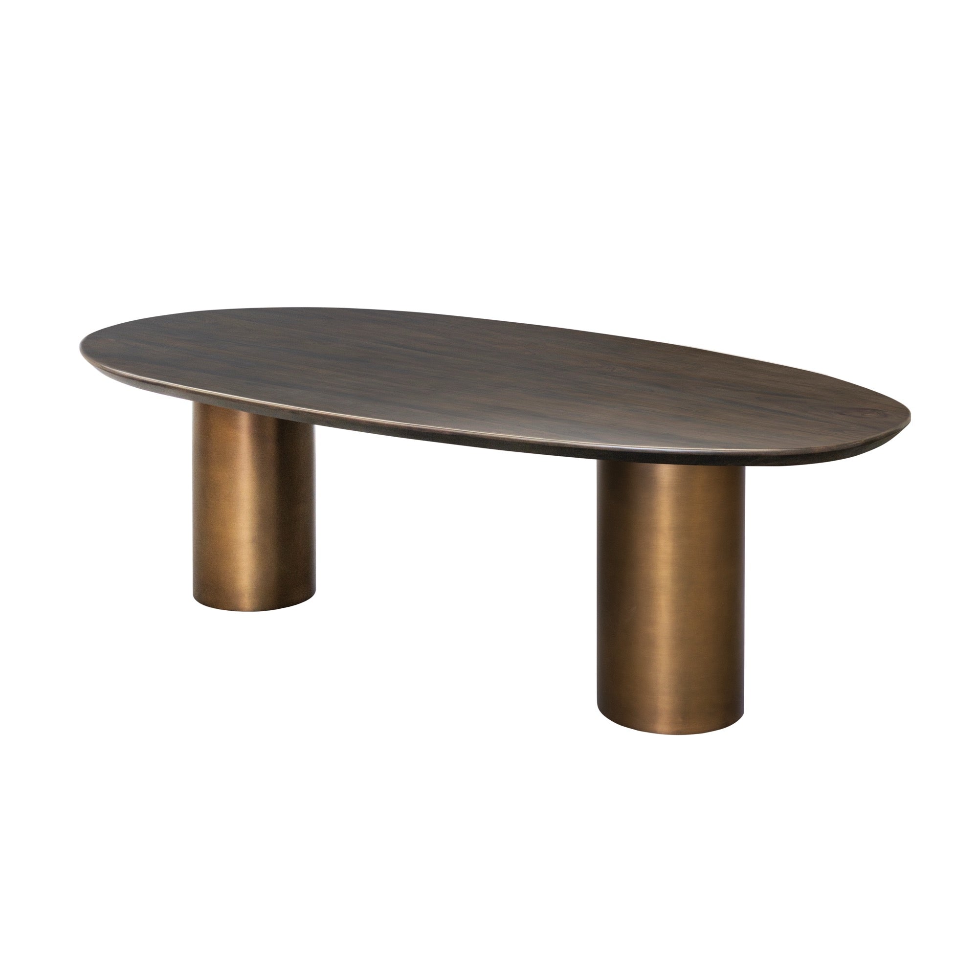 Adela Dining Table - Small - Tobacco | Brass
