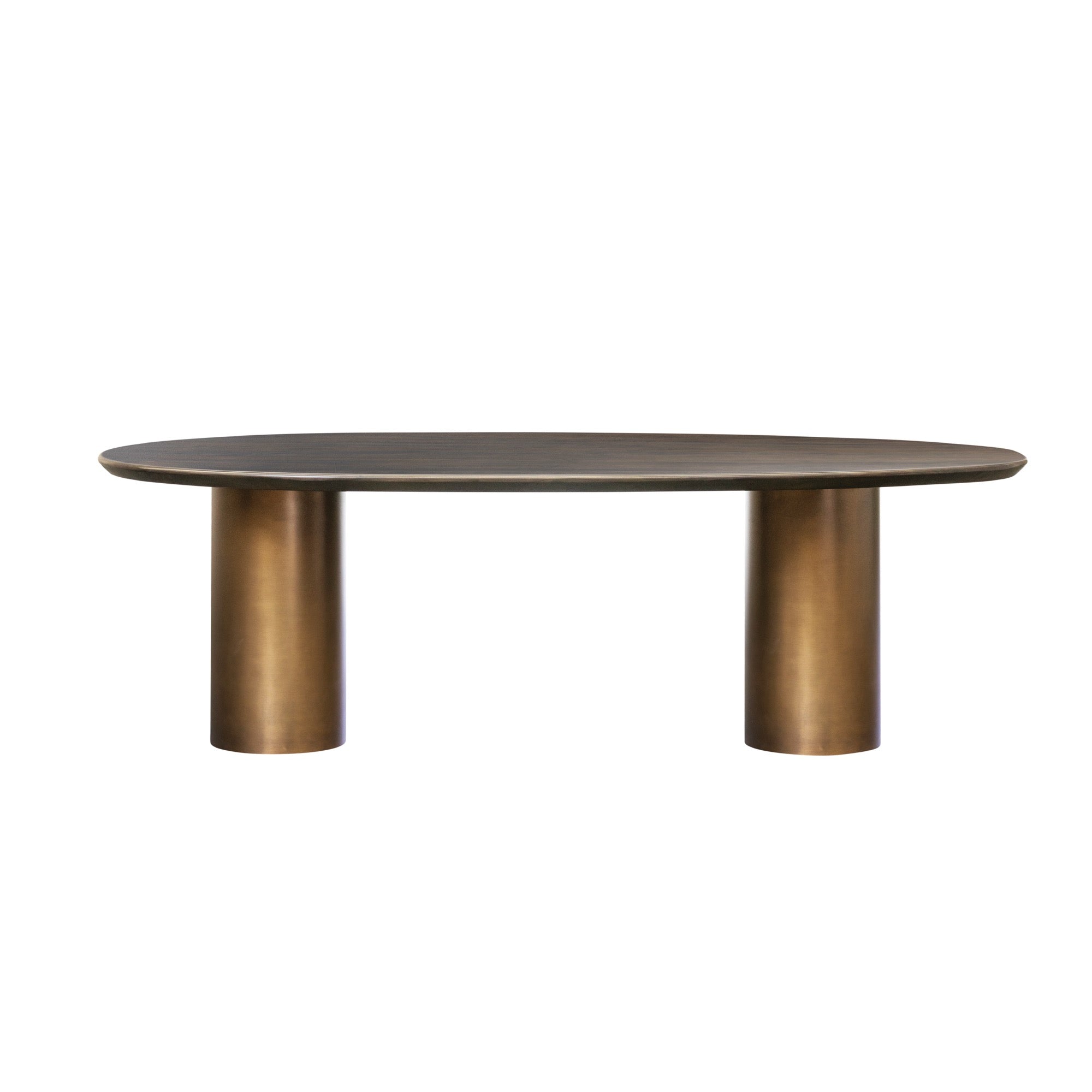 Adela Dining Table - Small - Tobacco | Brass