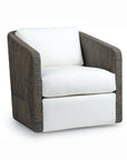 Carmine Swivel Lounge Chair, Mocha Wash