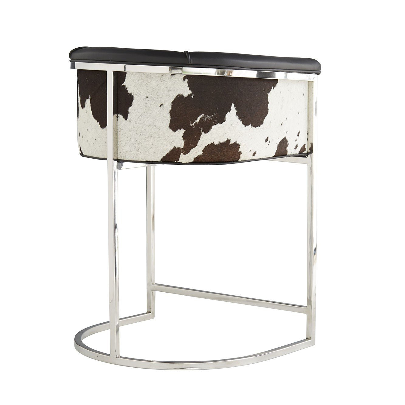 Calvin Counter Stool - Black and White Hide