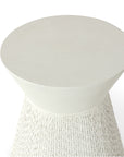 Acadia Outdoor Side Table, White