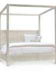 Woodside Canopy Bed, US King, Wht Snd