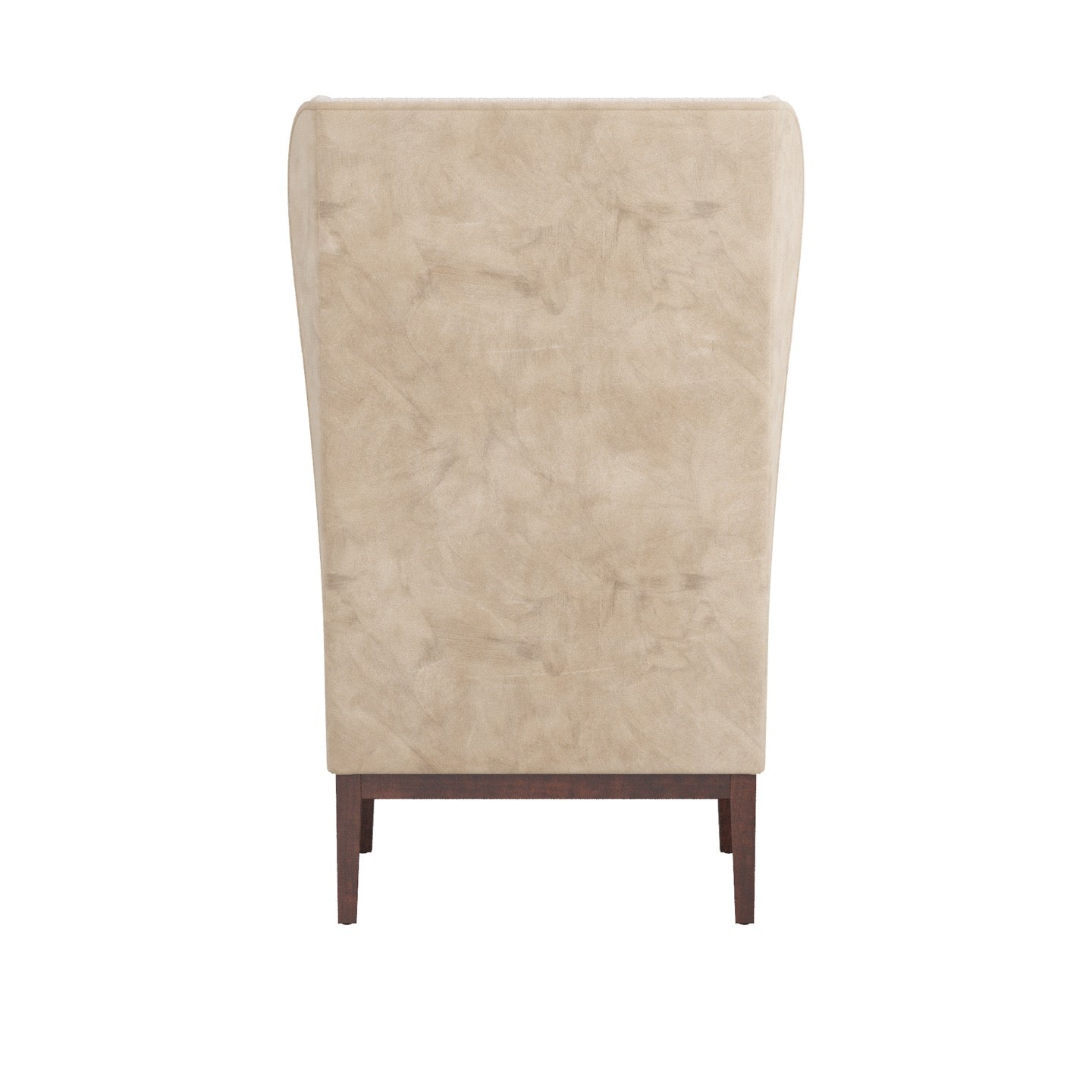 Pierce Wing Chair Stone Boucle Dark Walnut