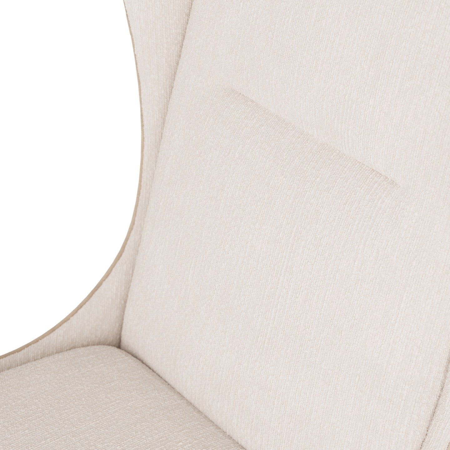 Pierce Wing Chair Stone Boucle Dark Walnut