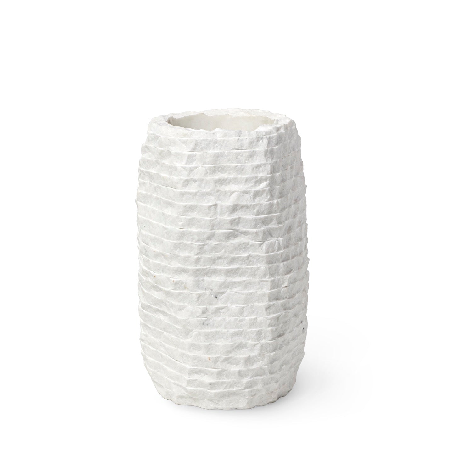 Ambrose Chiseled Marble Vase Tall