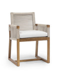 San Martin Outdoor Arm Chair Taupe - Sailcloth Salt 64 Fabric