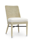 Evans Side Chair - Vintage White, Canvas Natural
