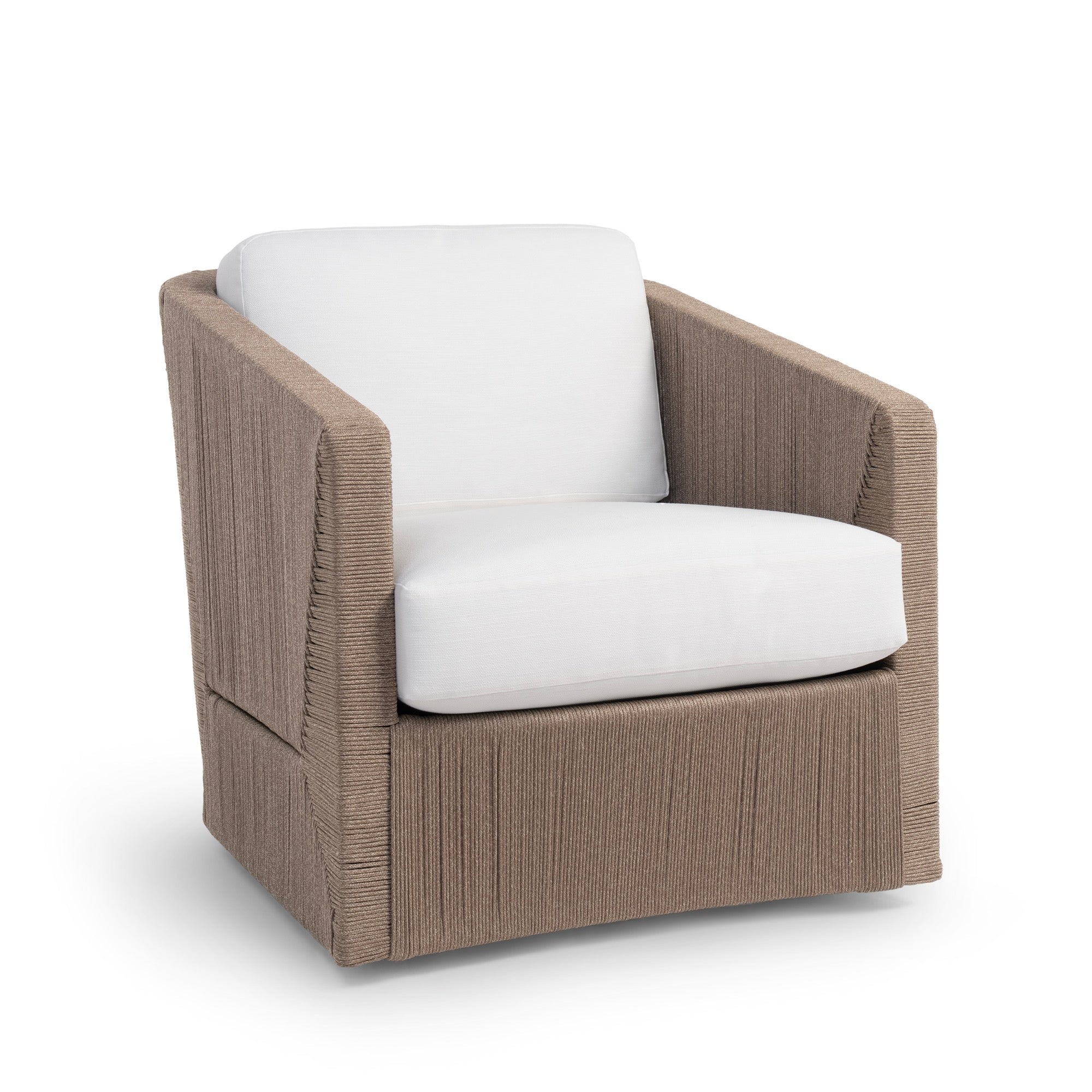 Carmine Outdoor Swivel Lounge Chair Dark Tan