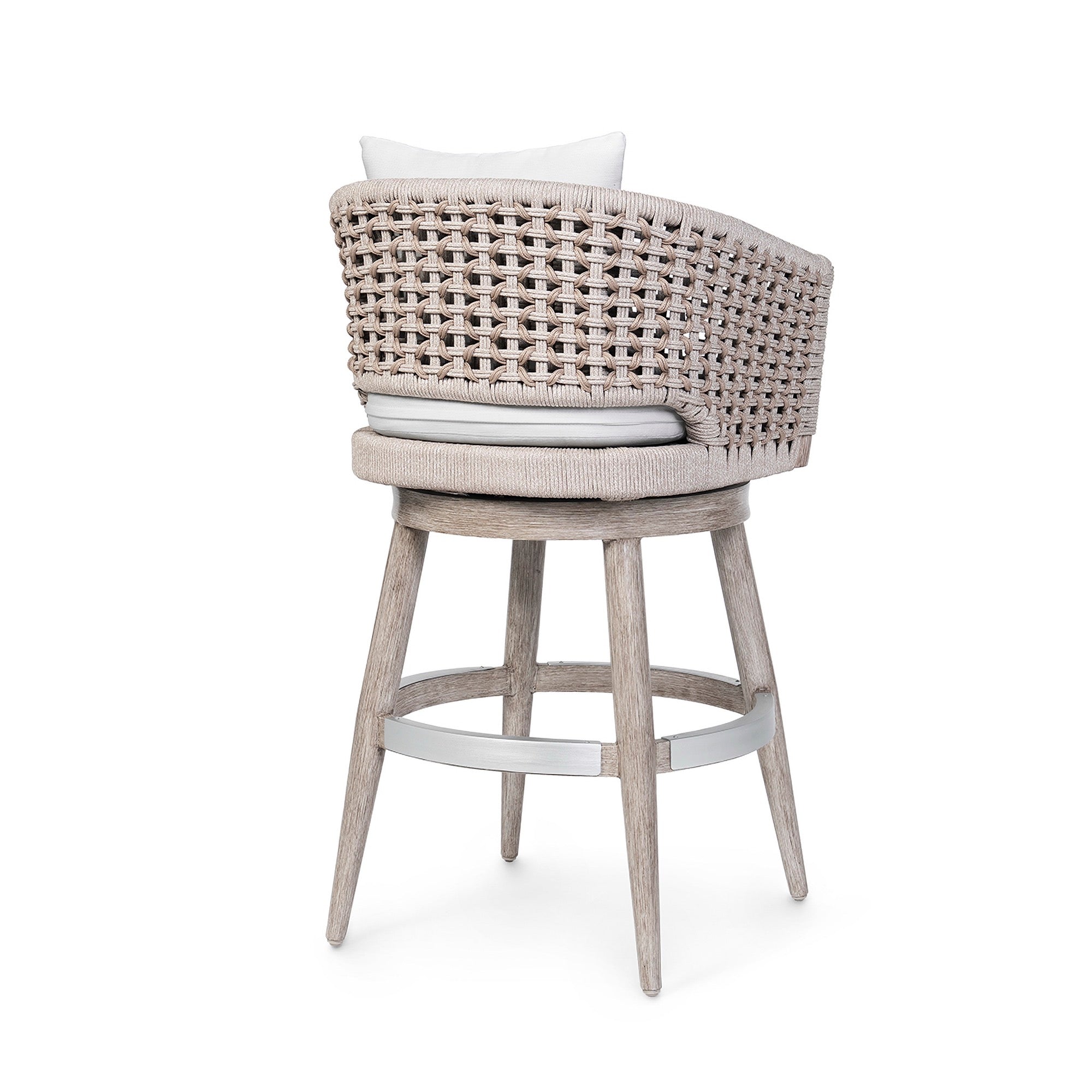 Southport Outdoor Swivel 30" Barstool Almond