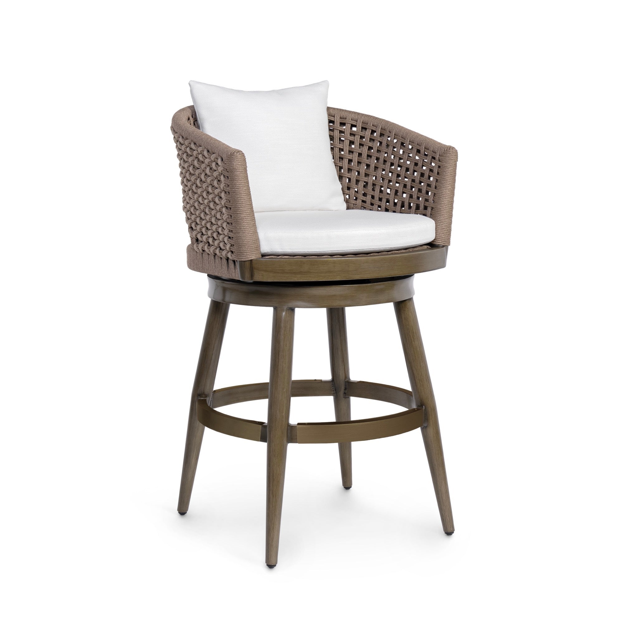 Southport Outdoor Swivel 30" Barstool Umber