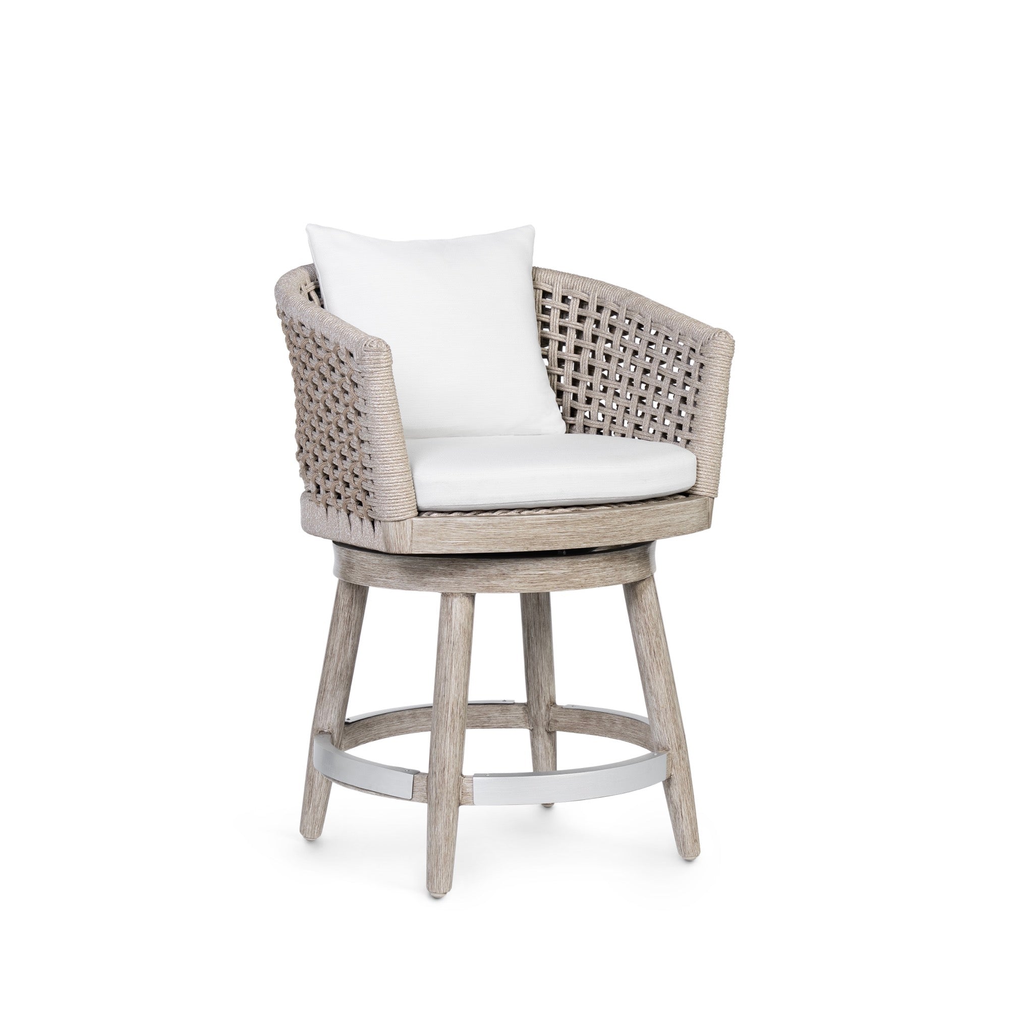 Southport Outdoor Swivel 24" Counter Stool Almond