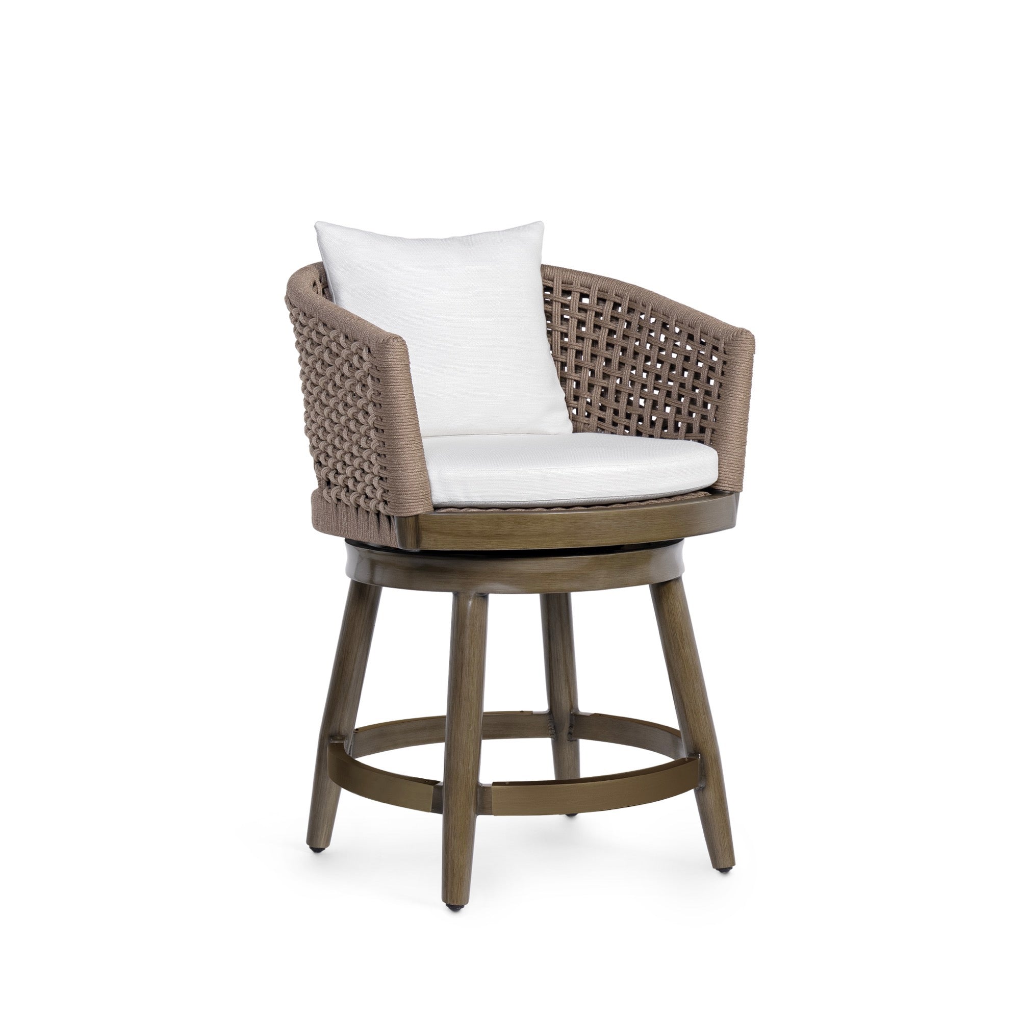 Southport Outdoor Swivel 24" Counter Stool Umber