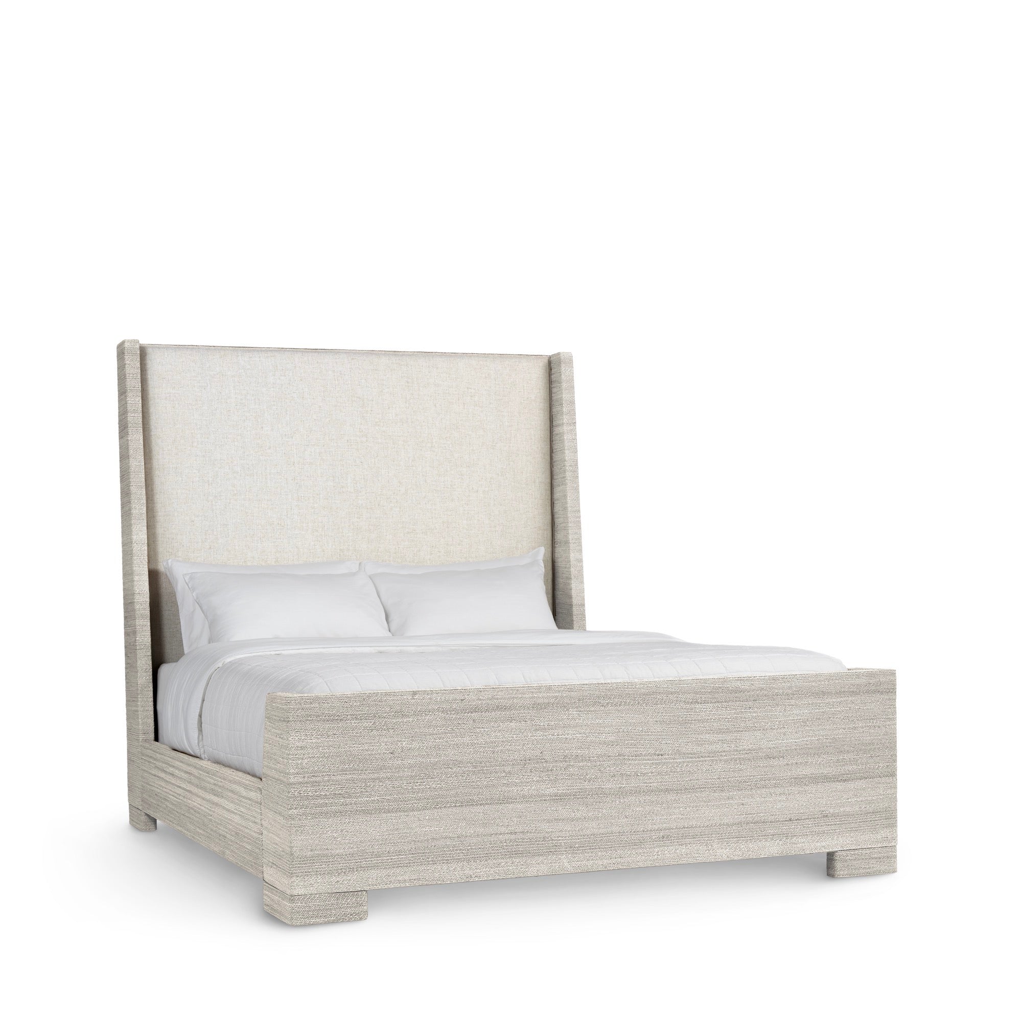 Woodside Sleigh Bed King White Sand