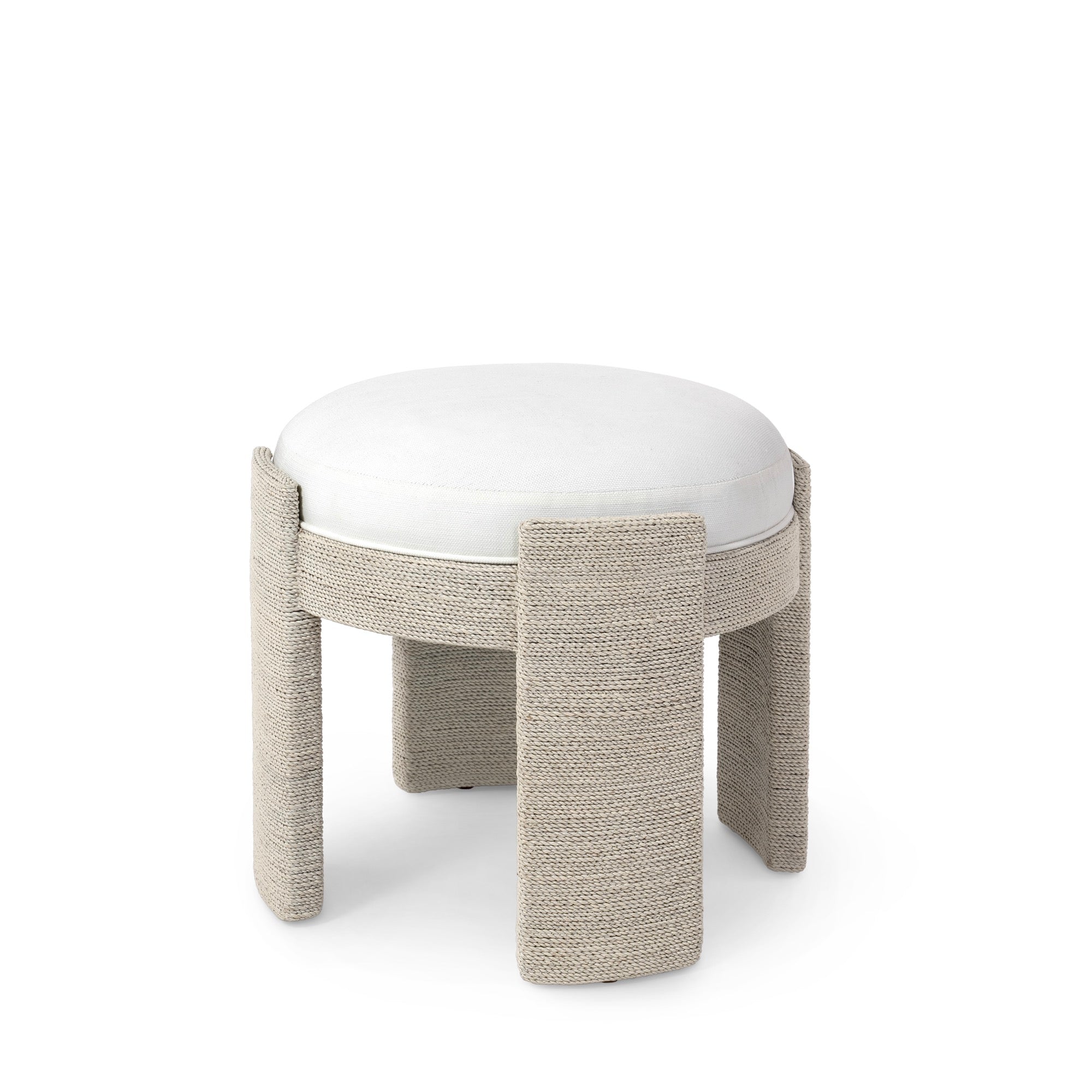 Faye Ottoman White Sand