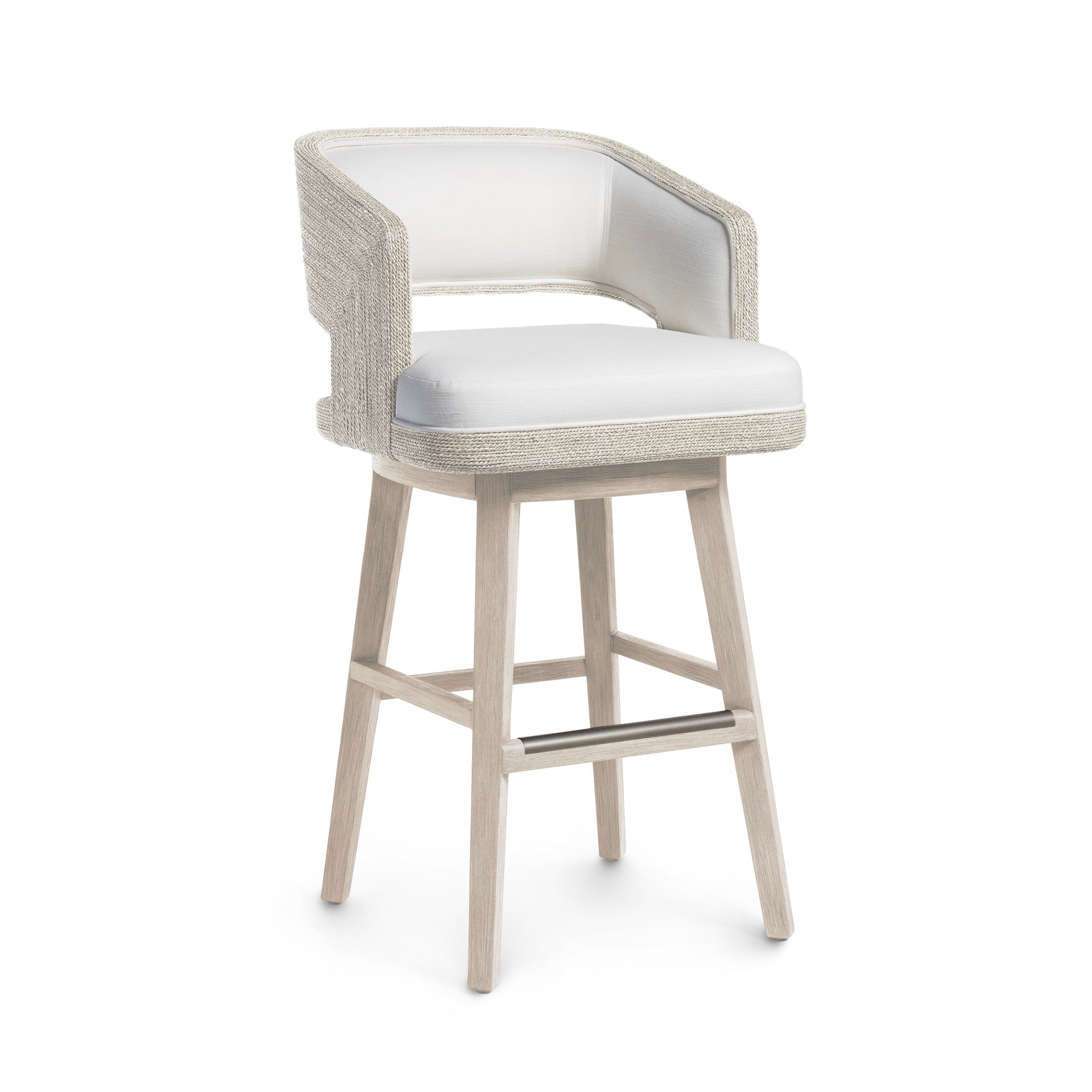 Hadley 30" Swivel Barstool White
