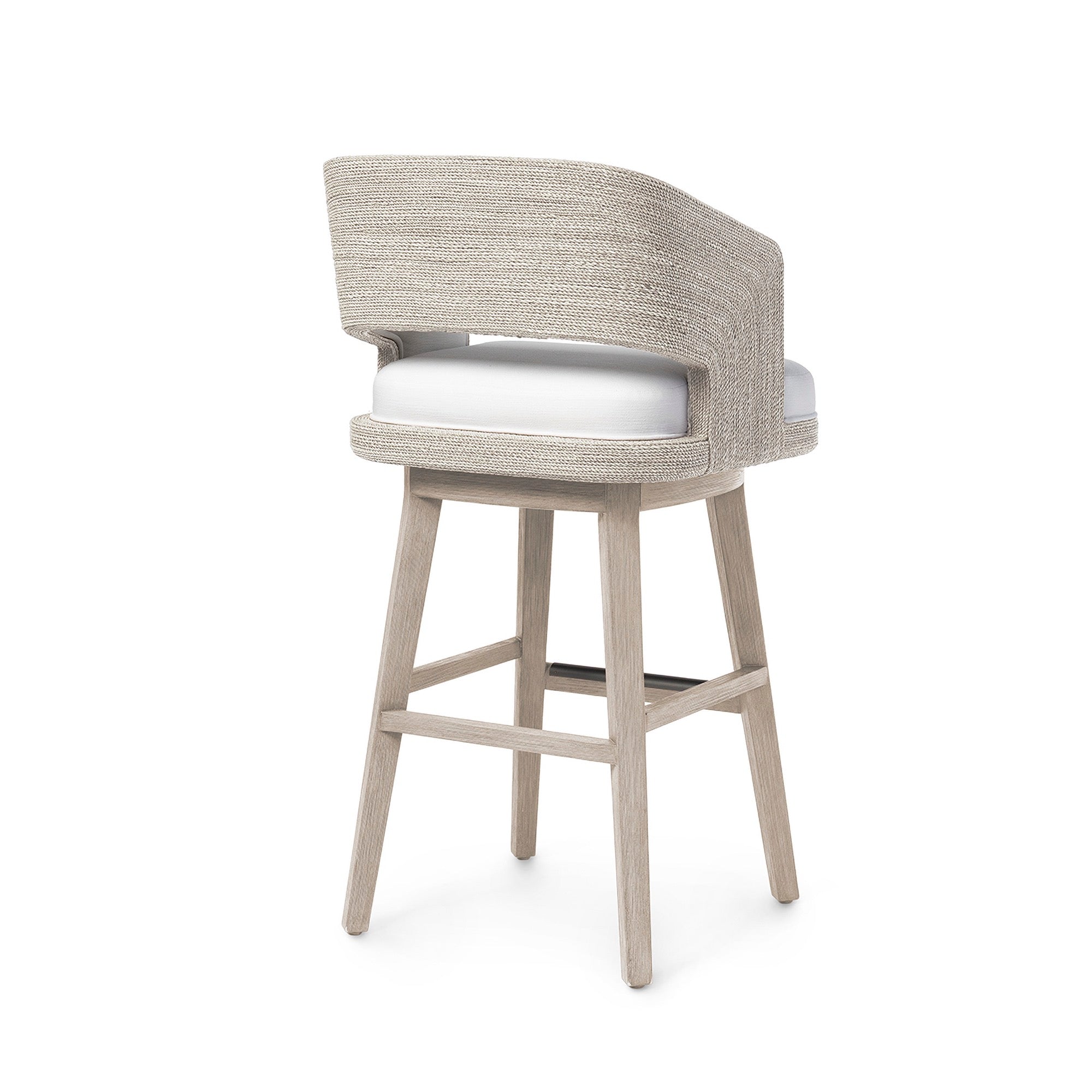 Hadley 30" Swivel Barstool White