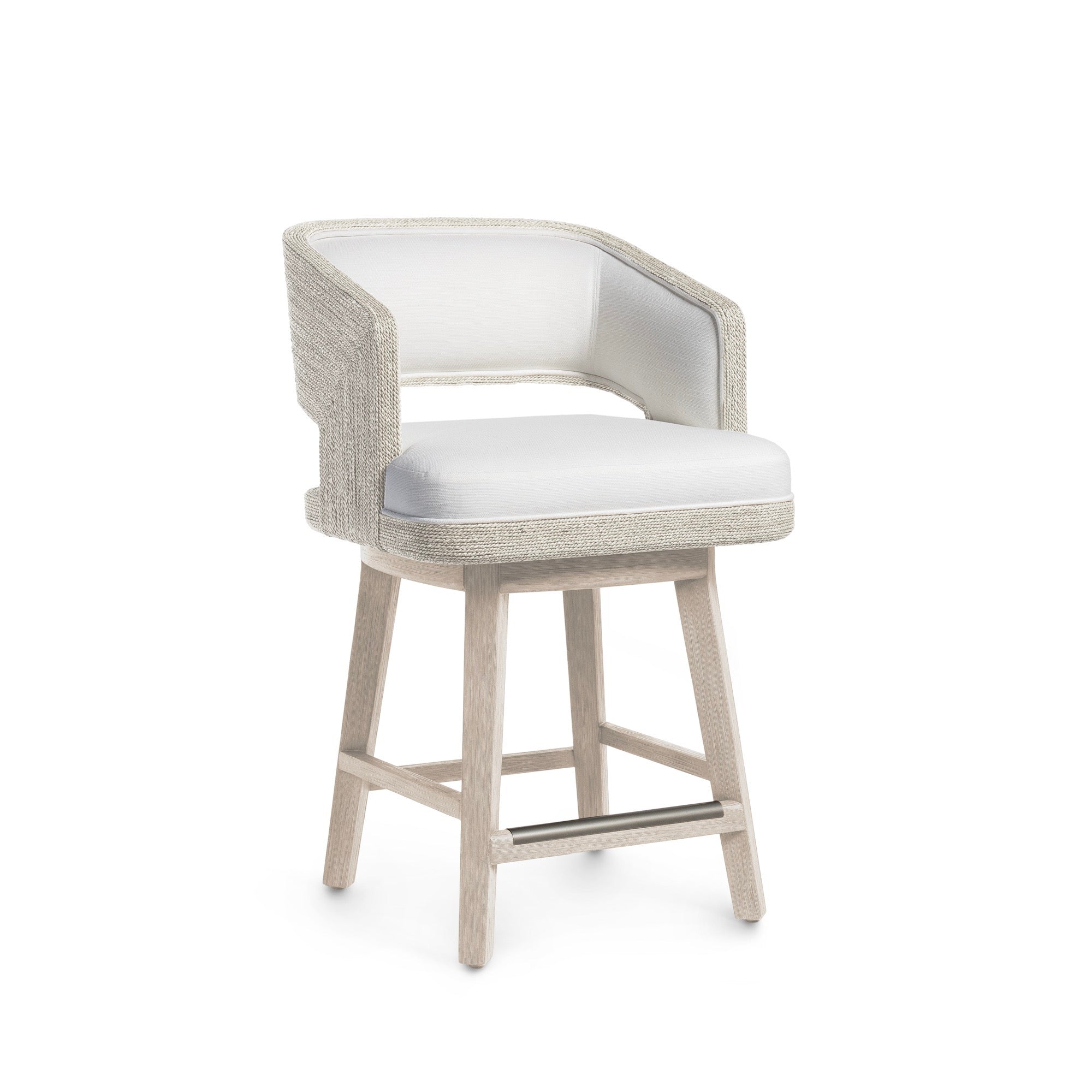 Hadley 24" Swivel Counter Stool White