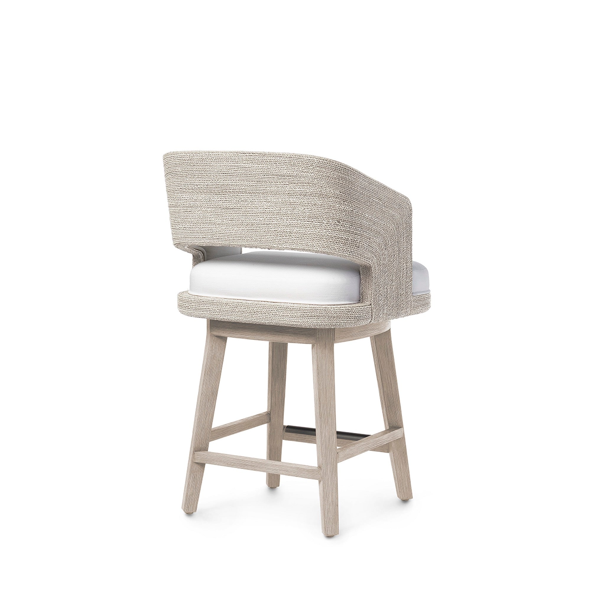 Hadley 24" Swivel Counter Stool White