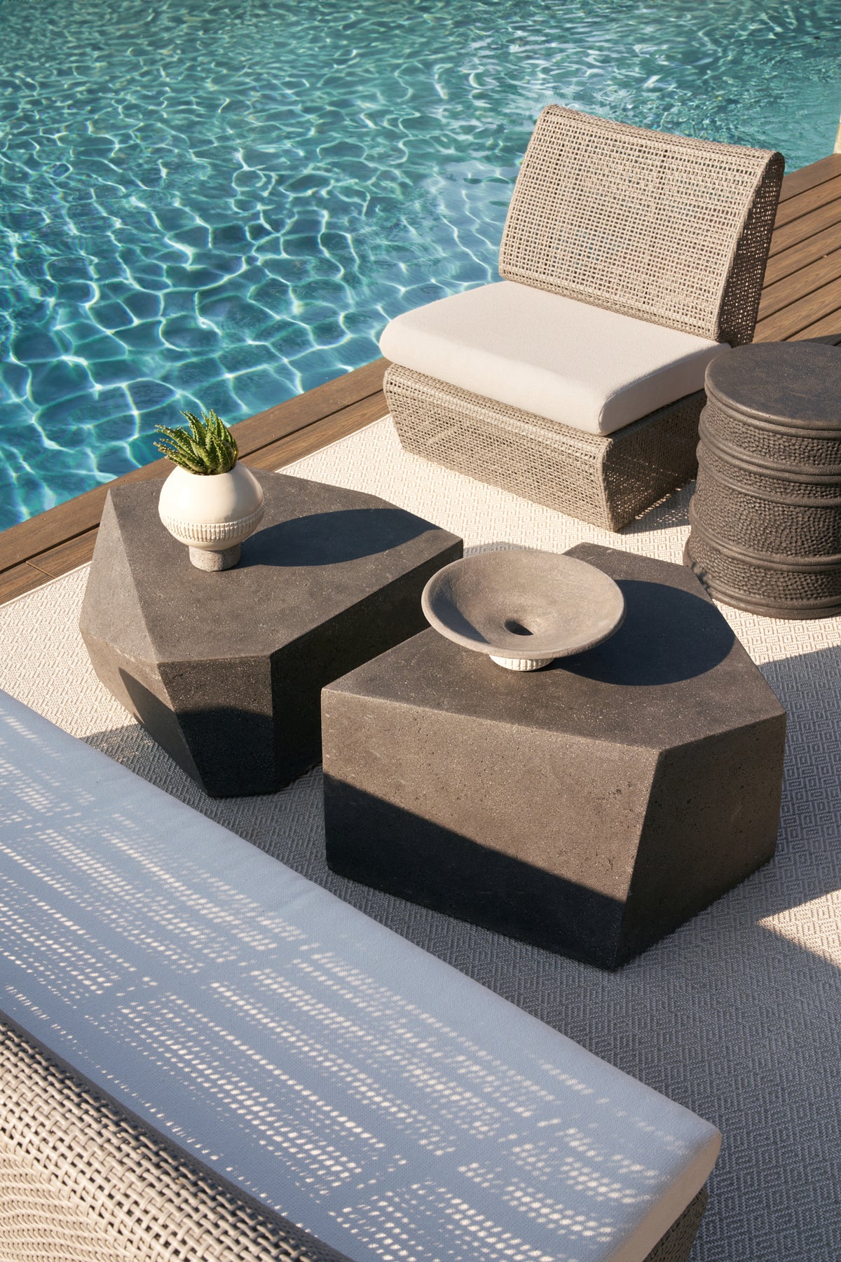 Drover Outdoor Cocktail Tables, Set of 2 – Boyd Blue