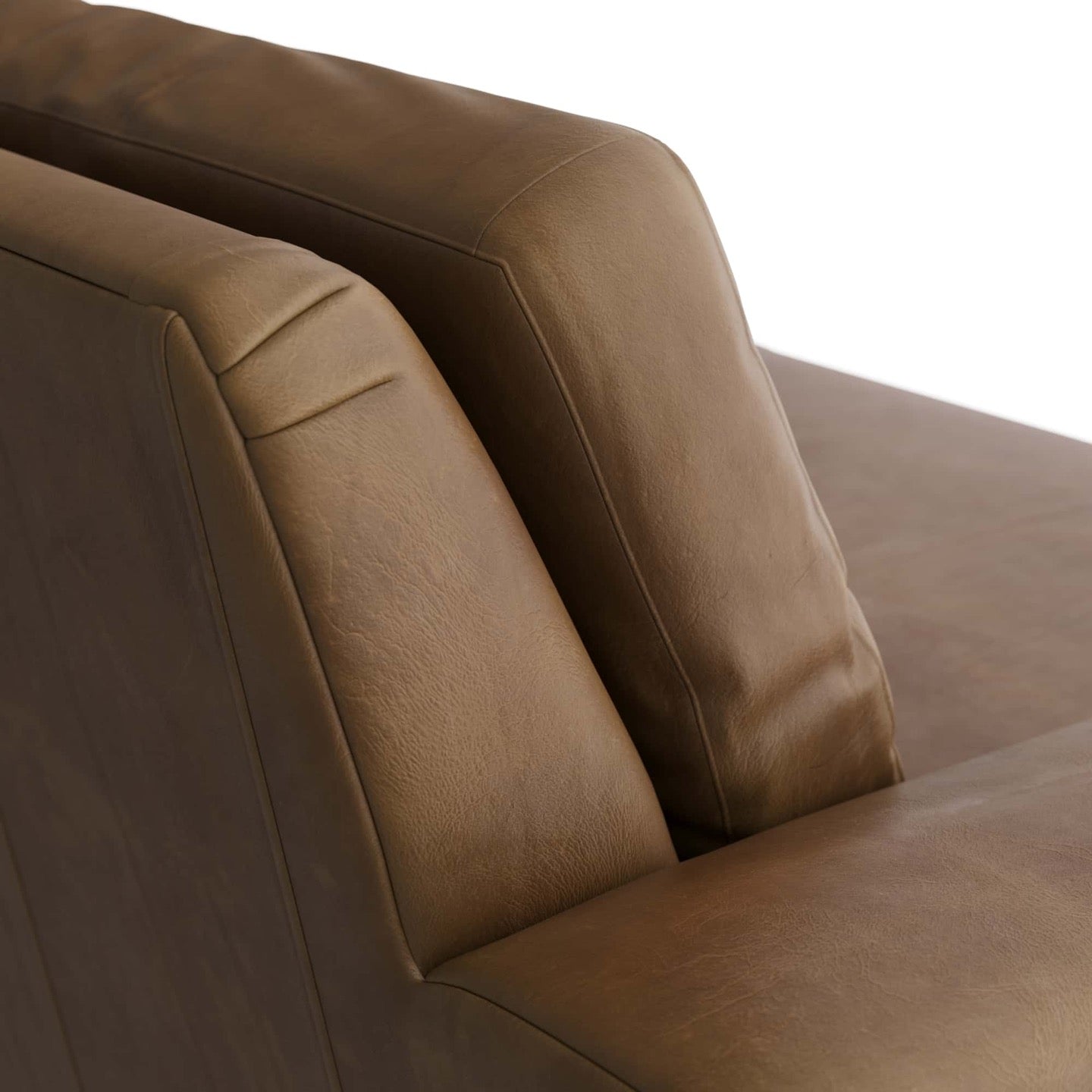 Vidara Sofa Butterscotch Leather Dark Walnut