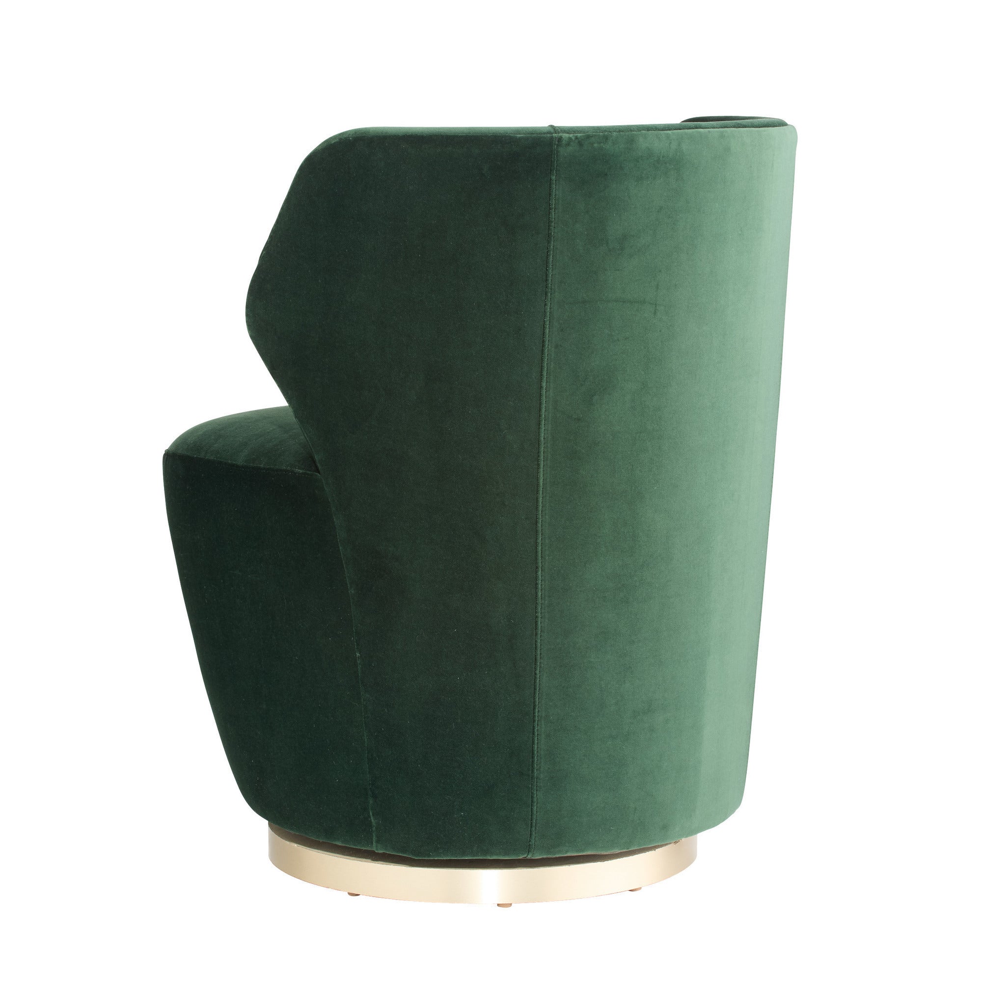 Poppy Chair Forest Velvet Champagne Swivel