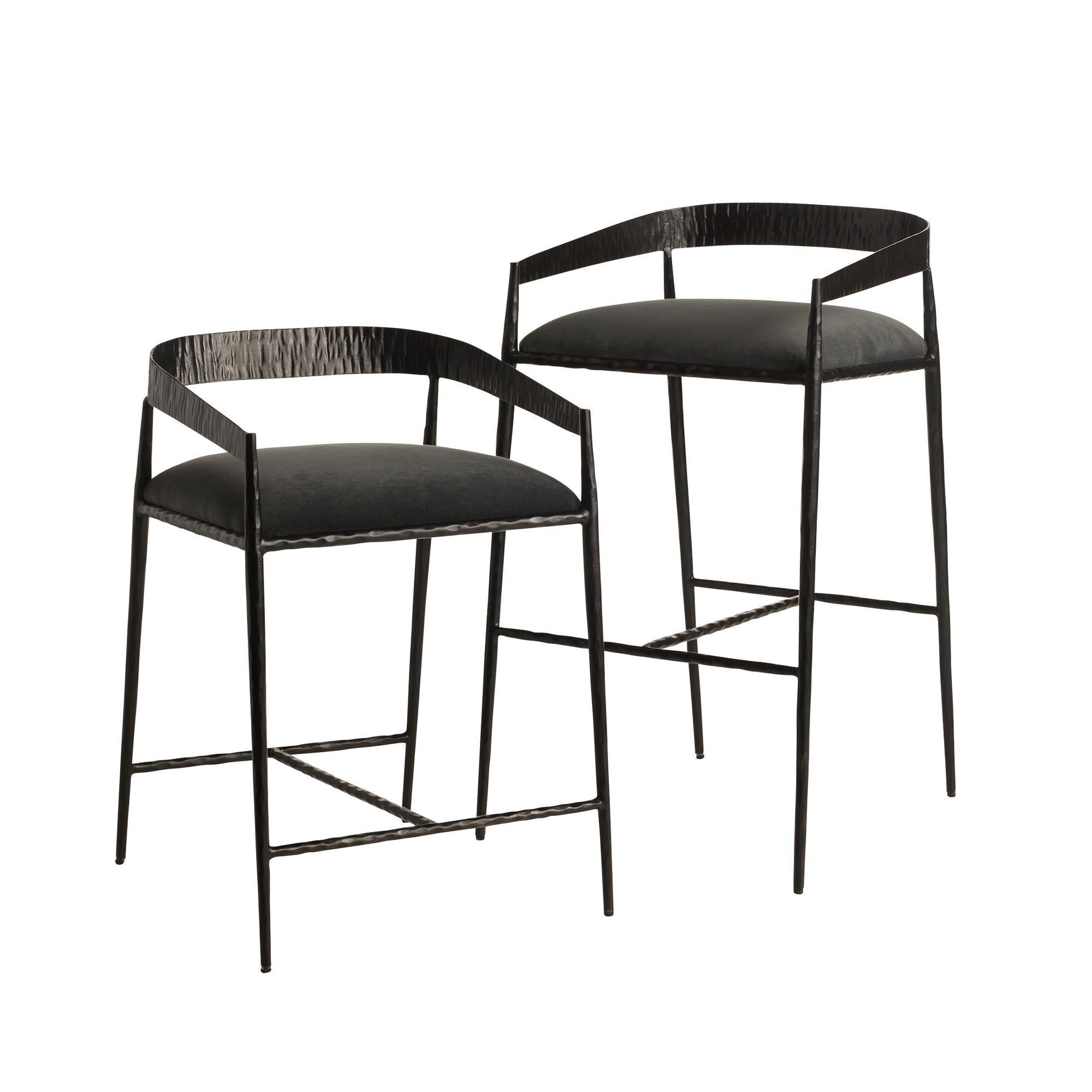 Ansel Bar Stool - Midnight Grey