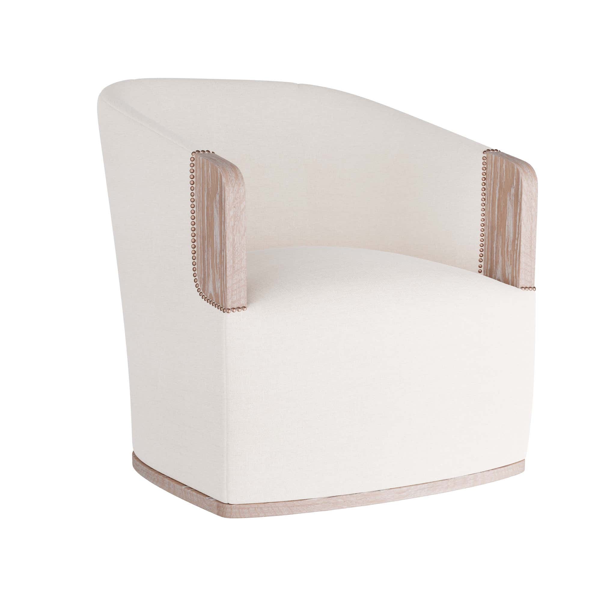 Reveal Swivel Lounge Chair Bone Linen