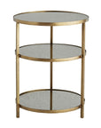 Percy End Table - Antique Brass