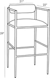 Load image into Gallery viewer, Barbana Bar Stool Pewter Texture
