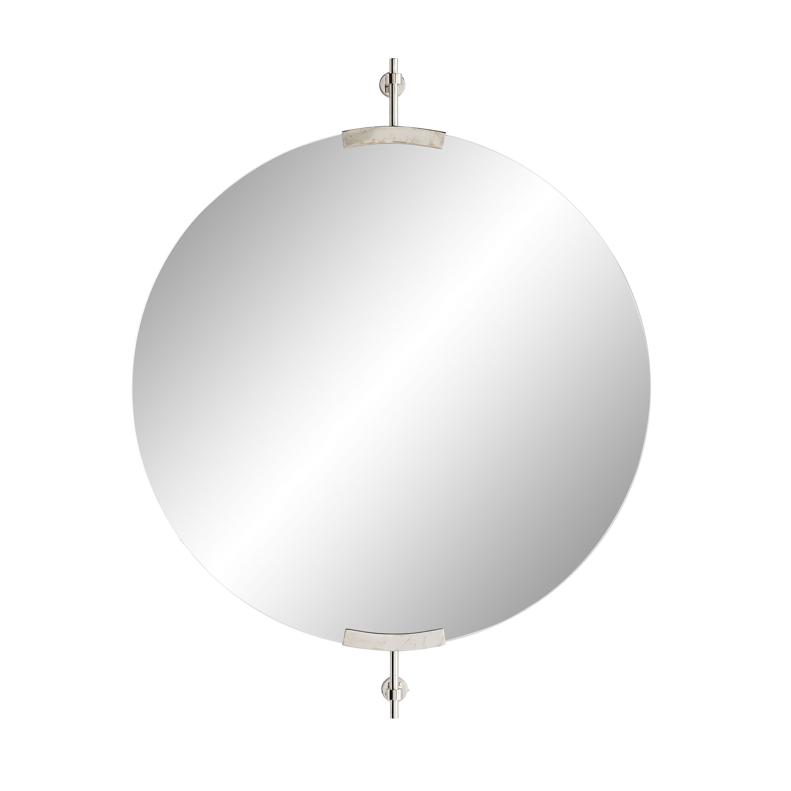 Madden Round Mirror - Polished Nickel