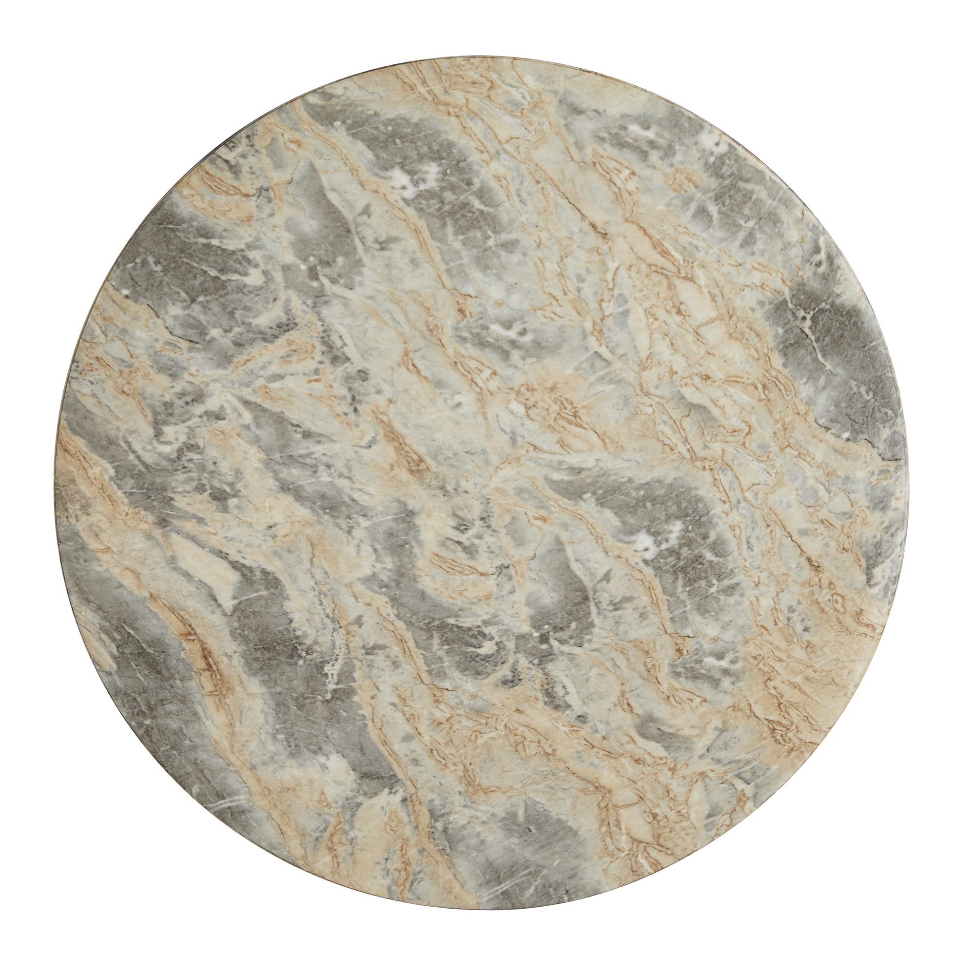Serafina Large Accent Table - Sahara Faux Marble