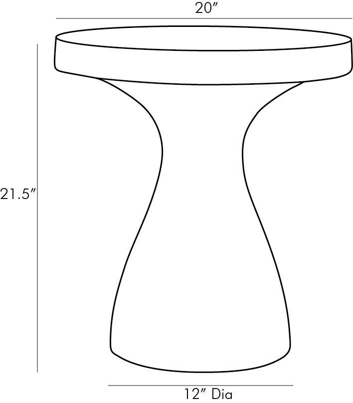 Serafina Large Accent Table - Sahara Faux Marble