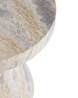 Serafina Small Accent Table - Sahara Faux Marble