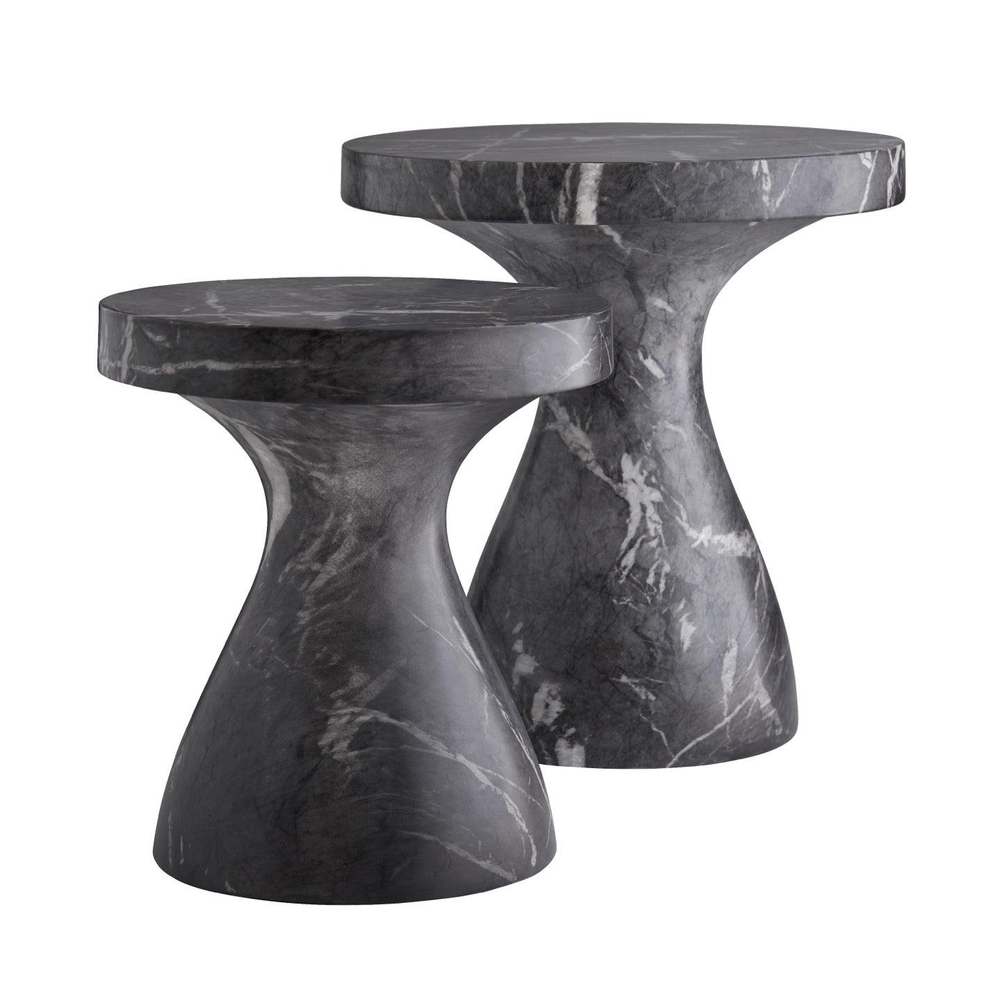 Serafina Large Accent Table - Black Faux Marble