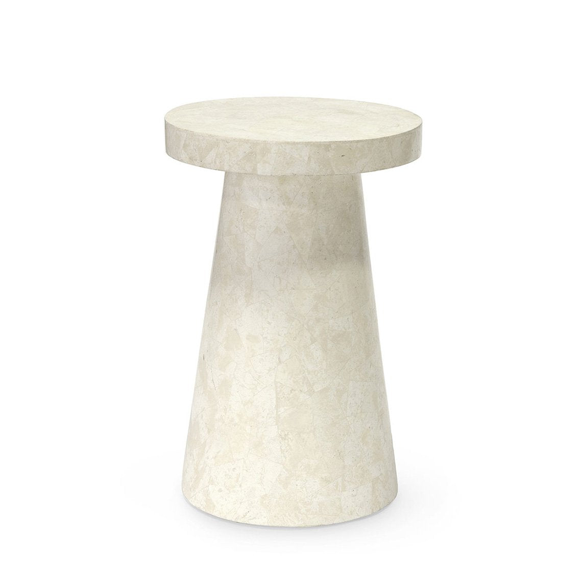 Foley Stone Od Side Table Tall, White
