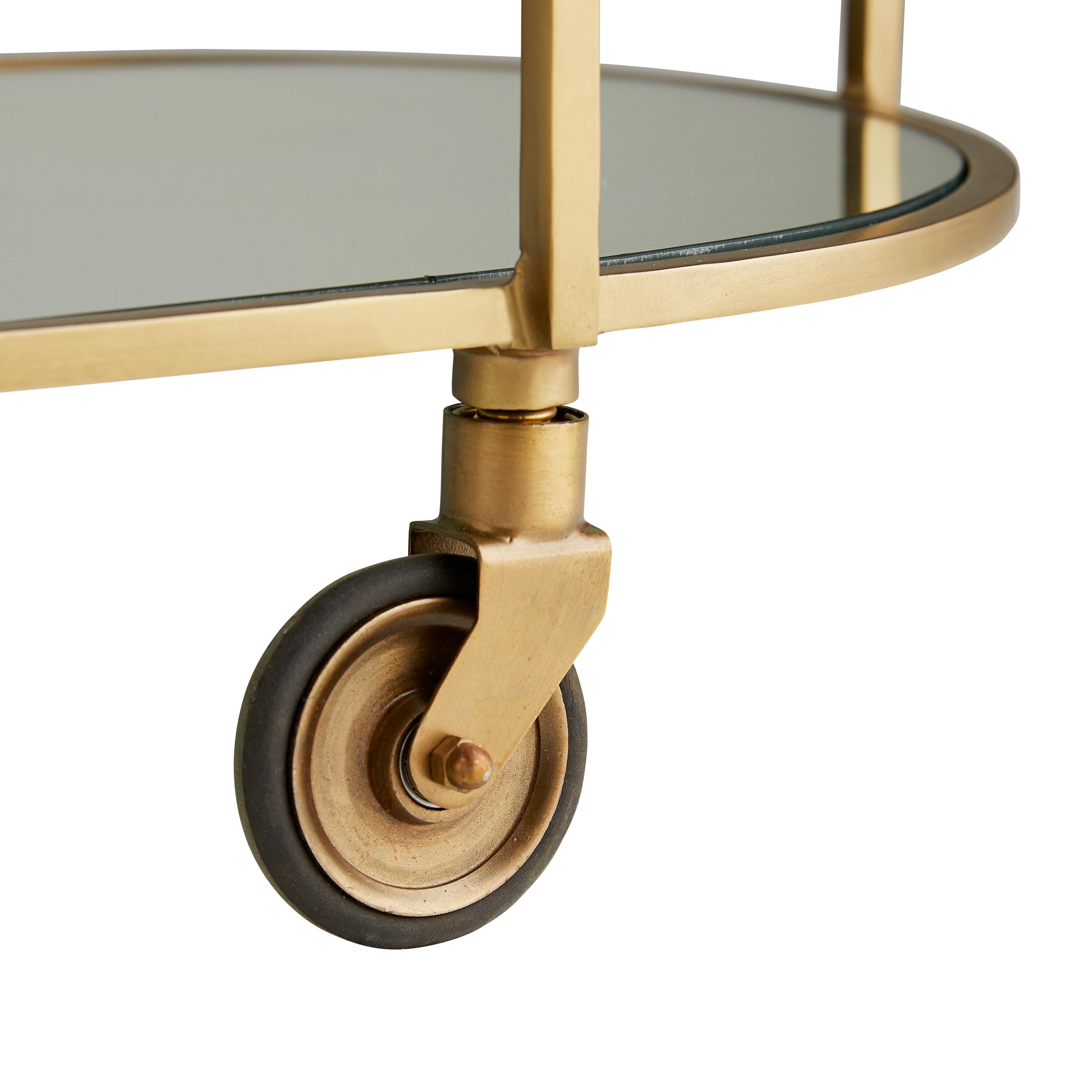 Trainor Bar Cart - Antique Brass – Boyd Blue