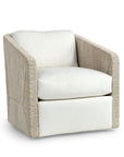 Carmine Swivel Lounge Chair, Fog White