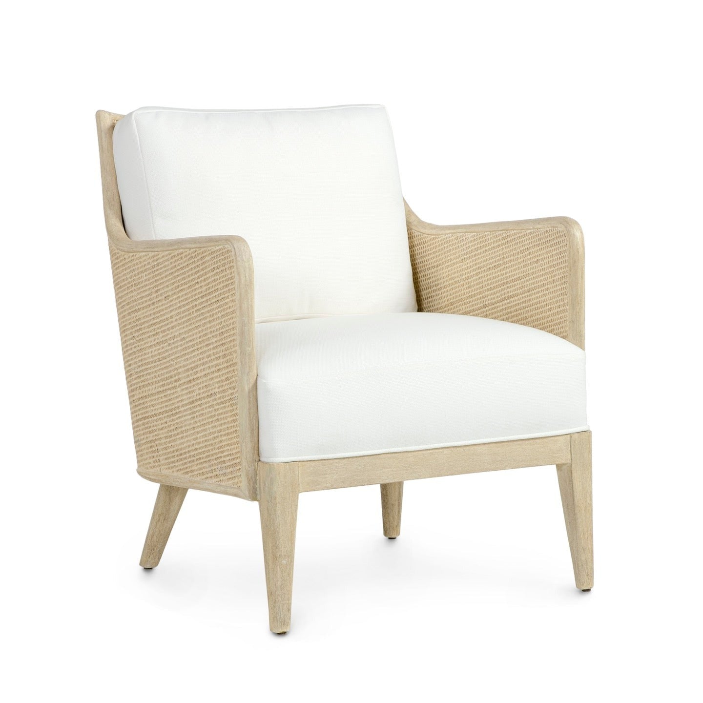 Avalon Lounge Chair, Cerused White