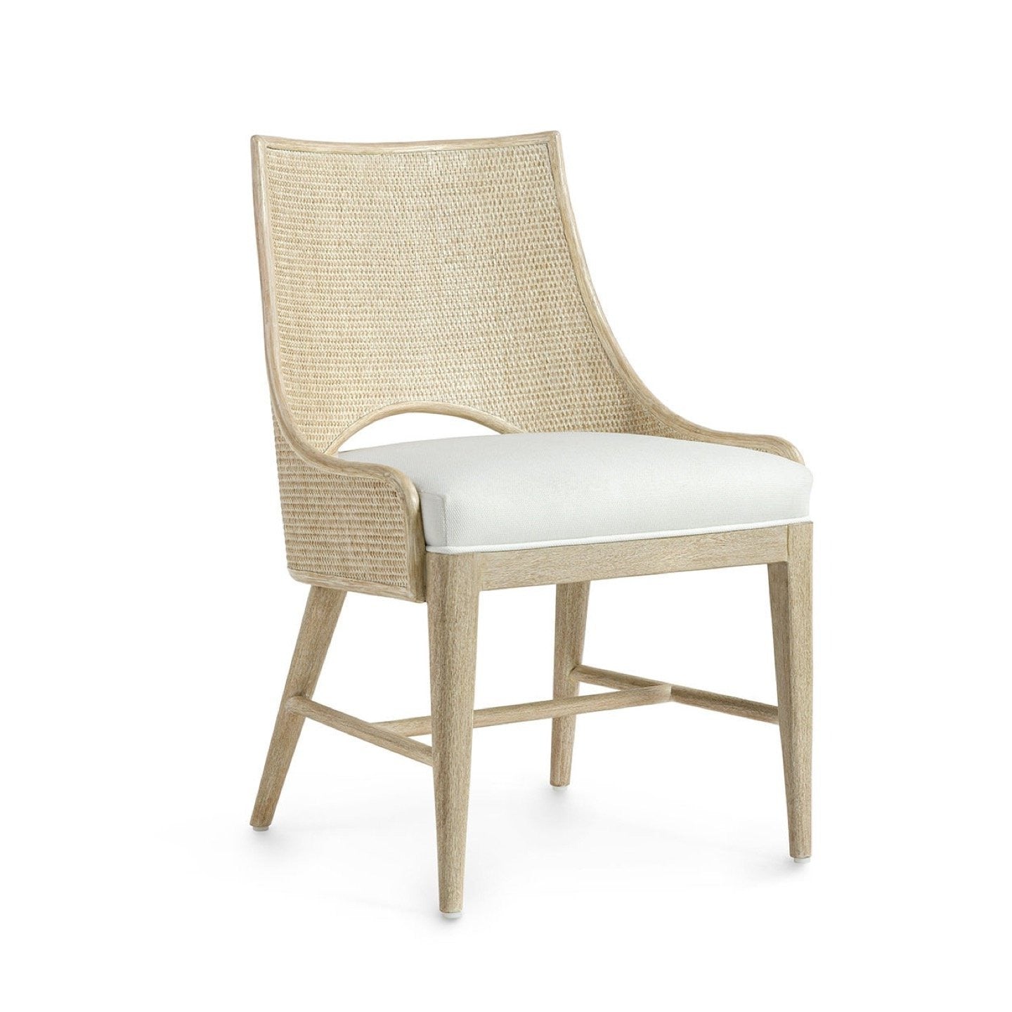 Avalon Side Chair, Cerused White