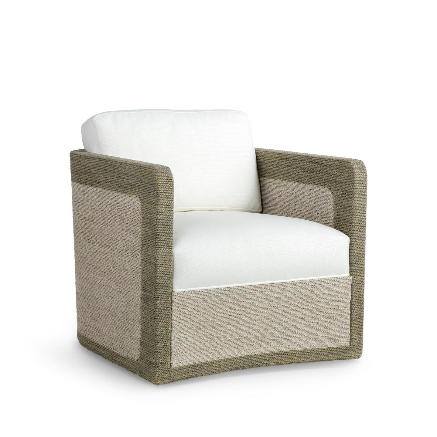 Sutter Swivel Lounge Chair, Off White