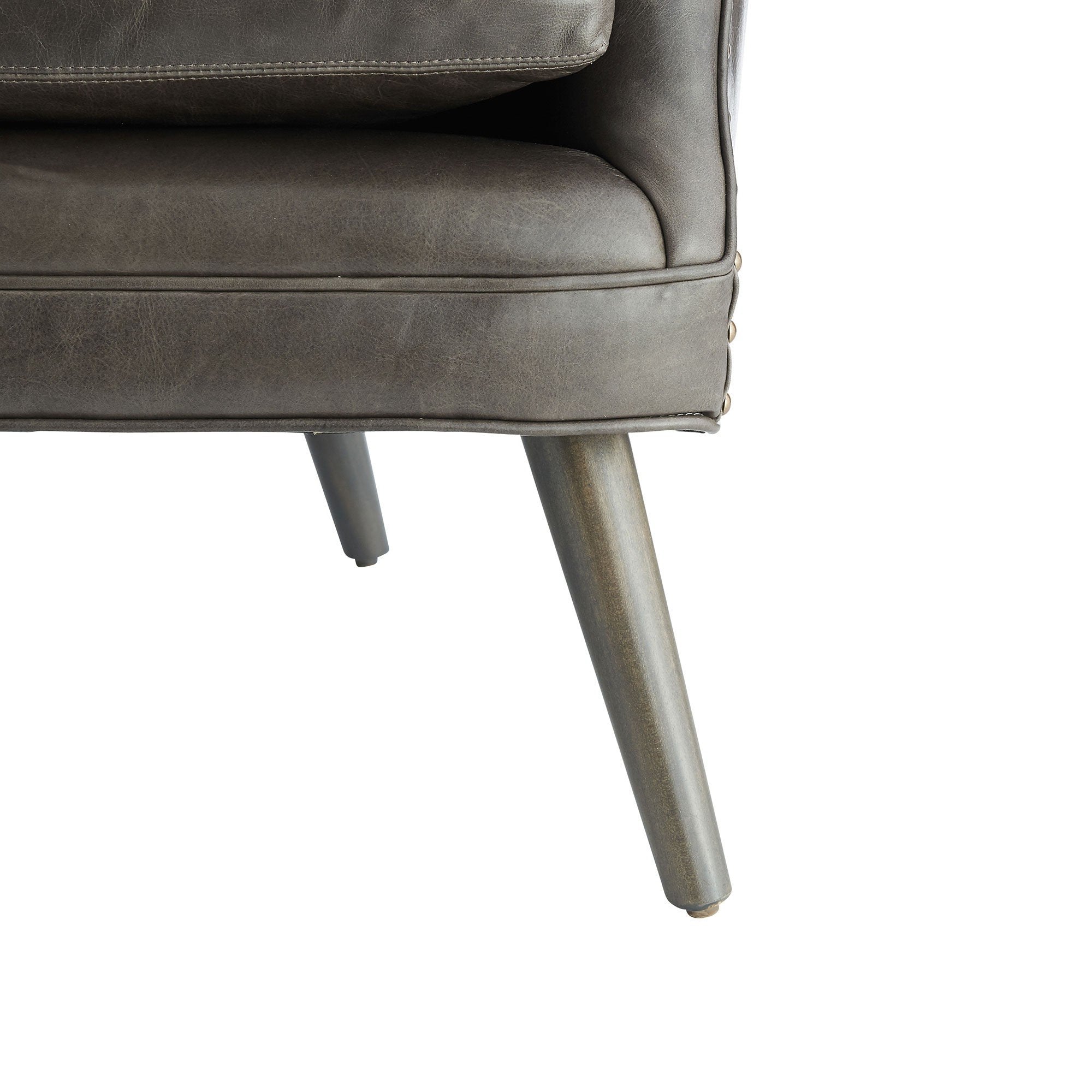 Seger Chair Graphite Leather Grey Ash