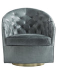 Capri Chair Juniper Leather Champagne Swivel
