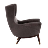 Load image into Gallery viewer, Ophelia Lounge Chair - Graphite Leather