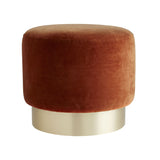 Load image into Gallery viewer, Avalon Ottoman Persimmon Velvet Champagne Swivel