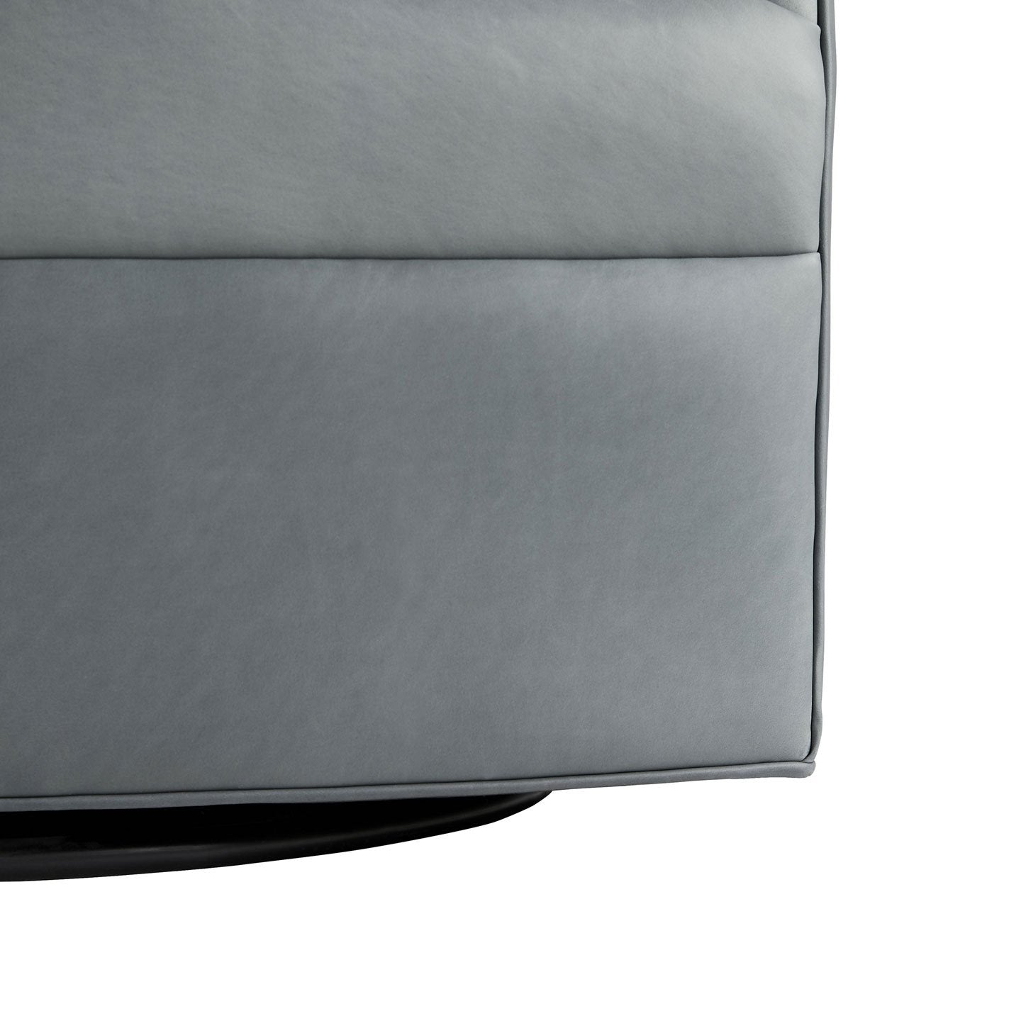 Delfino Chair Anchor Grey Leather Swivel