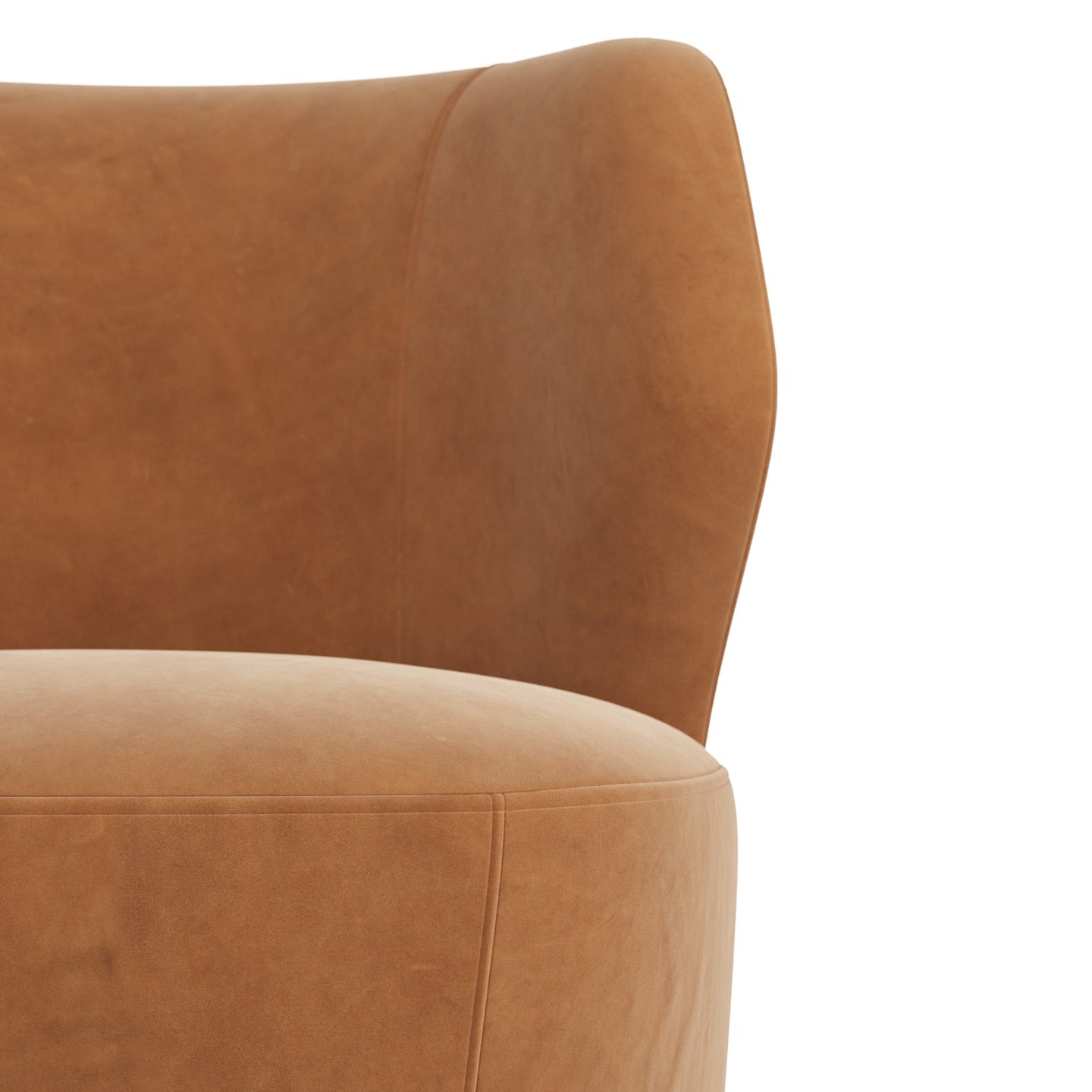 Poppy Chair Cider Velvet Champagne Swivel