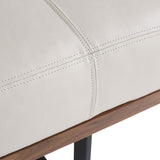Load image into Gallery viewer, Tuck Bench Ivory Leather