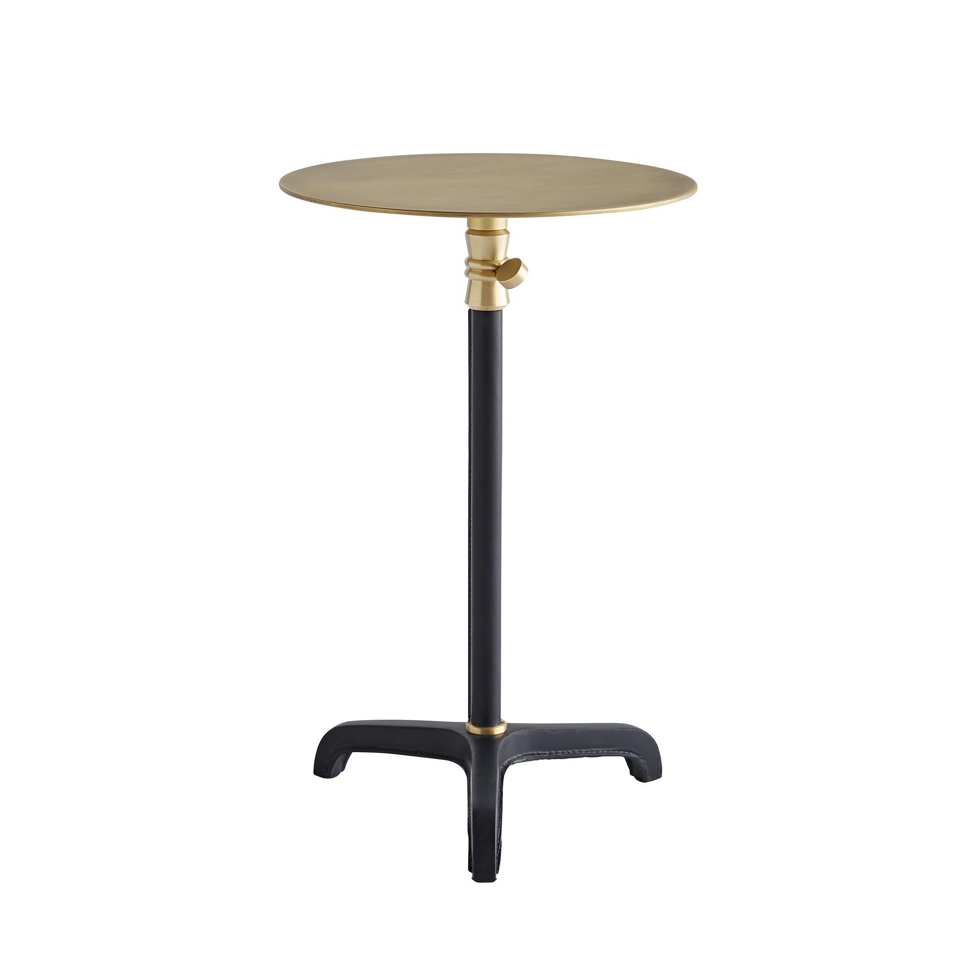 Addison Short Accent Table - Blue Leather